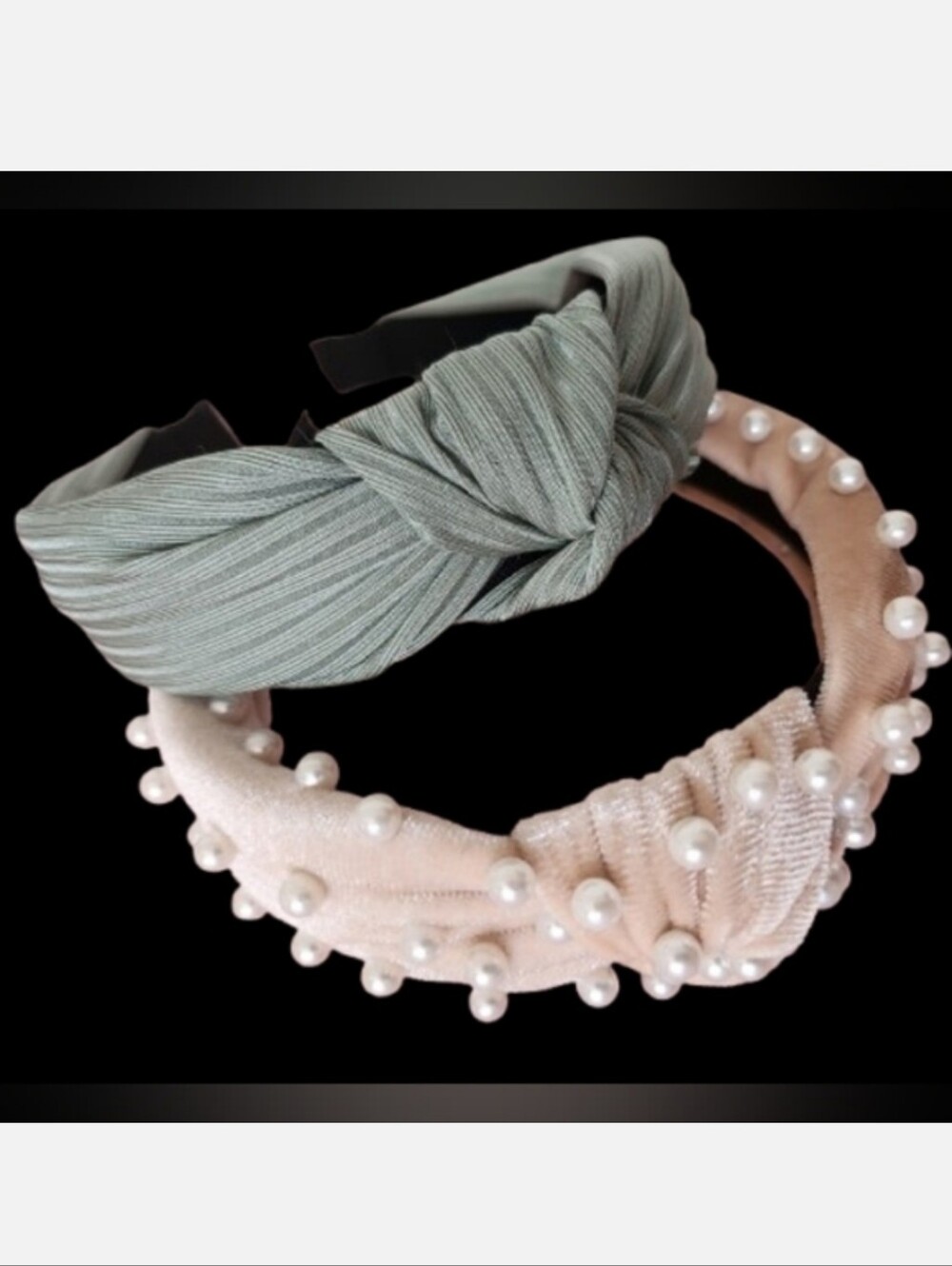 NWOT Set Of 2 - Elegant Pearl & Knotted Headbands